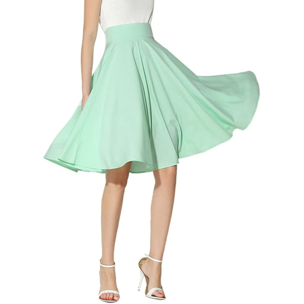  record your inspired fashion Women's  Solid High Waist Trumpet Midi Skirt