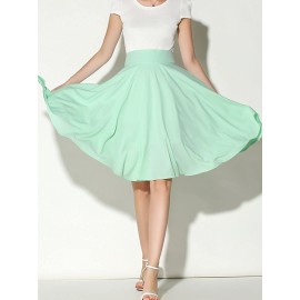  record your inspired fashion Women's  Solid High Waist Trumpet Midi Skirt