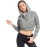 Women's Drawstring Zip Up Fleece Hoodie Coat Jacket Crop Top