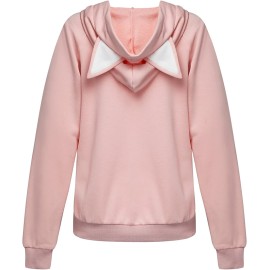 Women's Cat Ear Hoodie Cute Friends Long Sleeve Kangaroo Pouch Hooded Sweatshirts