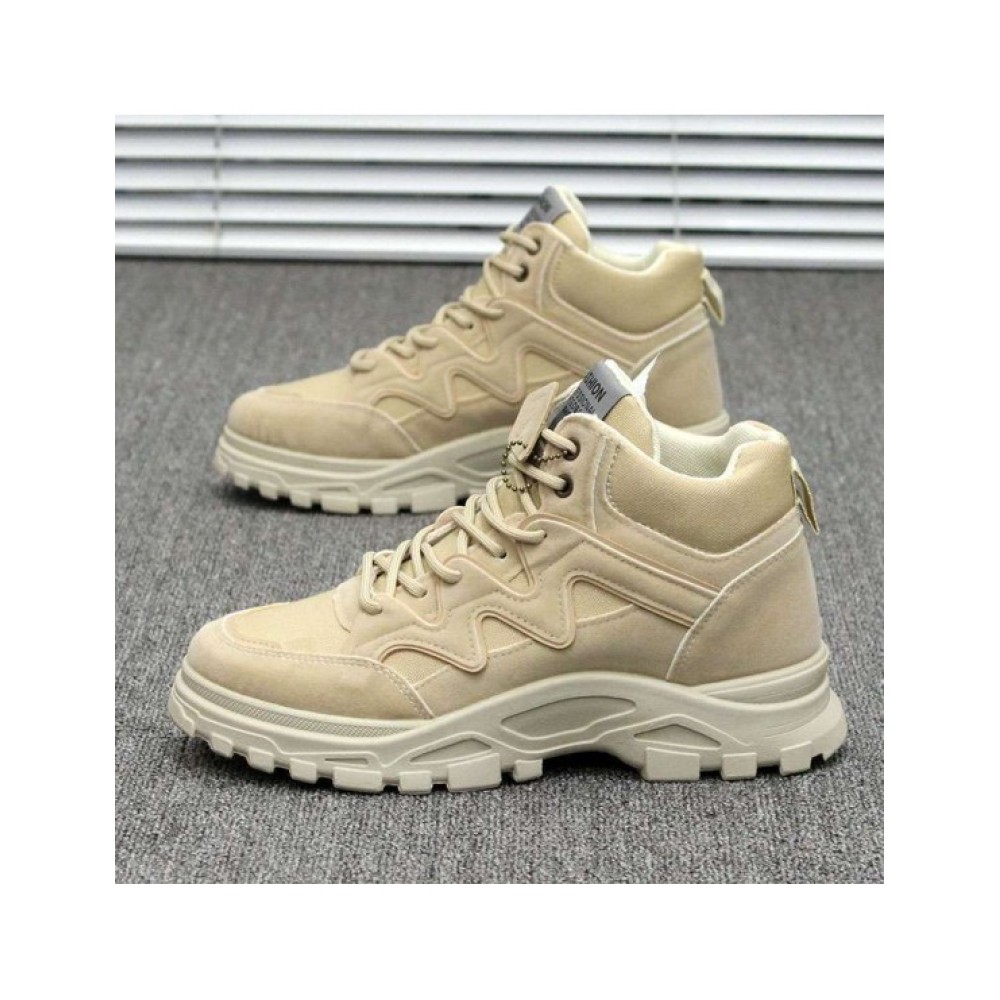 Autumn New Martin Boots Men’s Korean Men’s Boots British Style Warrior Wolf Desert Boots High Soled Men’s Shoes Workwear