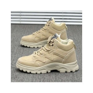 Autumn New Martin Boots Men’s Korean Men’s Boots British Style Warrior Wolf Desert Boots High Soled Men’s Shoes Workwear