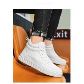 Autumn And Winter 2022 Men’s Shoes Lovers All White Shoes High Top Board Shoes