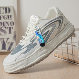 Men Mesh Breathable Soft Sole Comfy Sports Platform One Size Smaller Casual Court Shoes