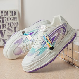 Men Mesh Breathable Soft Sole Comfy Sports Platform One Size Smaller Casual Court Shoes