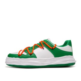 Men Microfiber Breathable Hollow Out Soft Sole One Size Smaller Color Splicing Court Shoes