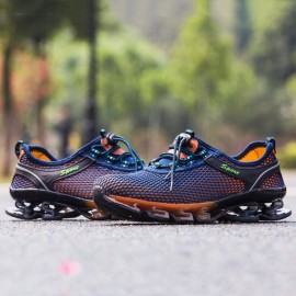 Men Mesh Breathable Soft Bottom Non Slip Elastic Band Climbing Casual Outdoor Shoes