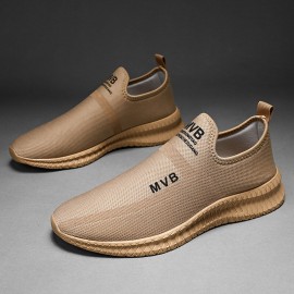 Men Breathable Fly Weave Soft Bottom Cushioned Comfy Running Casual Sports Sneakers