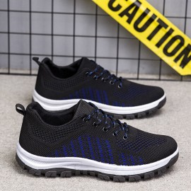Men Breathable Fly Weave Soft Bottom Non Slip Comfy Sports Casual Running Shoes