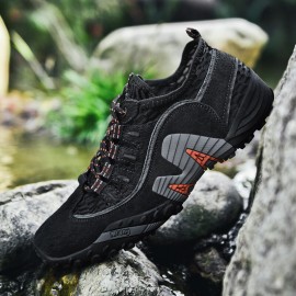 Men Outdoor Mesh Breathable Slip Resistant Water Hiking Shoes