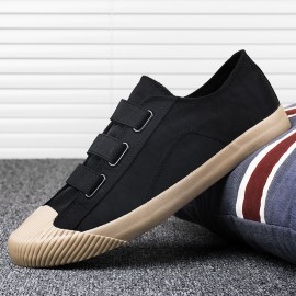 Men Comfy Splicing Colorblock Breathable Skate Shoes Casual Daily Canvas Sneakers