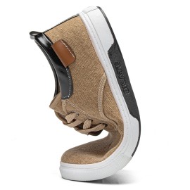 Men Canvas Breathable Comfy Soft Sole Non Slip Lace Up Casual Working Court Shoes