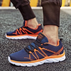 Men Sports Mesh Sneakers Breathable Light Weight Casual Walking Sneaker Comfortable Soft Shoes