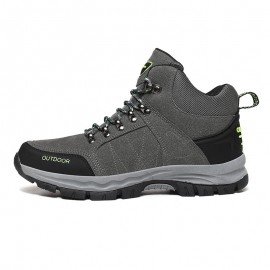 Men Outdoor Suede Slip Resistant Soft Sole Casual Hiking Boots