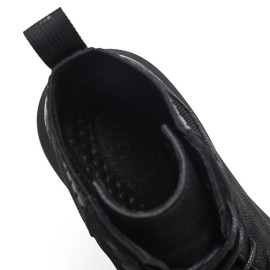 Men Retro Stylish Gradual Change Shoe Toe Casual Leather Ankle Boots