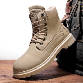 Men Non-slip Round Toe Short Casual Martin Boots Tooling Boots