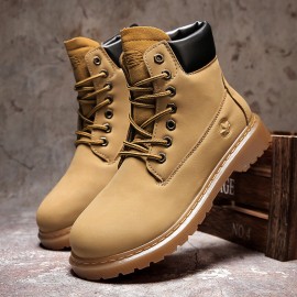 Men Non-slip Round Toe Short Casual Martin Boots Tooling Boots