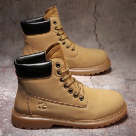 Men Non-slip Round Toe Short Casual Martin Boots Tooling Boots