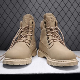 Men Non-slip Round Toe Short Casual Martin Boots Tooling Boots