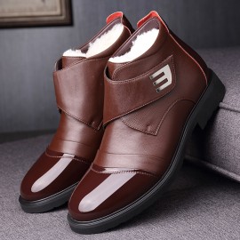 Men Warm Plush Lining Casual Soft Sole Business Ankle Boots
