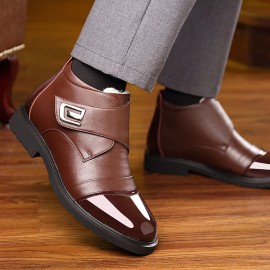 Men Warm Plush Lining Casual Soft Sole Business Ankle Boots