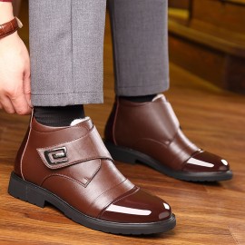 Men Warm Plush Lining Casual Soft Sole Business Ankle Boots