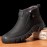 Men Warm Plush Lining Side Zipper Leather Boots