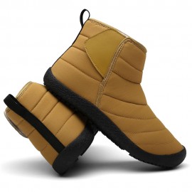 Men Water Resistant Plush Lining Warm Winter Casual Snow Boots
