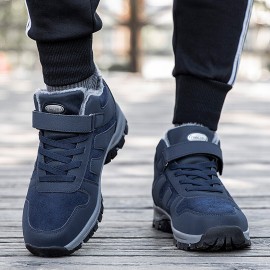 Men Soft Sole Thicken Warm Lining Hard Wearing Patchwork Outdoor Hiking Boots Snow Boots