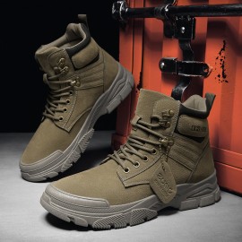 Men Comfy Non Slip Wearable Lace-up Sport Casual Tooling Boots