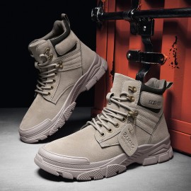 Men Comfy Non Slip Wearable Lace-up Sport Casual Tooling Boots