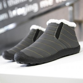 Men Casual Warm Waterproof Slip-on Snow Boots