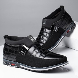 Men Wearable Soft Sole Slip-on Business Casual Leather Ankle Boots