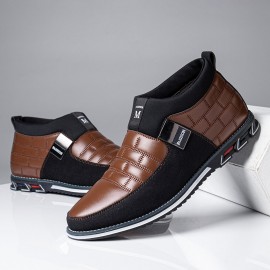 Men Wearable Soft Sole Slip-on Business Casual Leather Ankle Boots