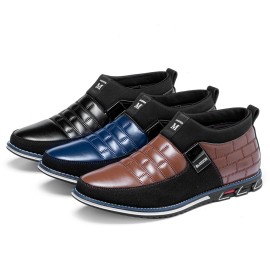 Men Wearable Soft Sole Slip-on Business Casual Leather Ankle Boots