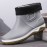 Men Warm Plush Lining Soft Sole Slip Resistant Slip-On Rain Boots