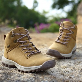 Men Outdoor Suede Waterproof Hiking Ankle Boots
