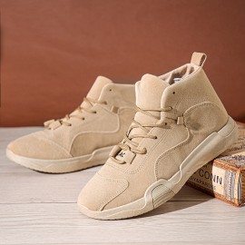 Men Retro Slip Resistant High-top Front Lace-up Business Tooling Boots