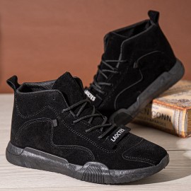 Men Retro Slip Resistant High-top Front Lace-up Business Tooling Boots