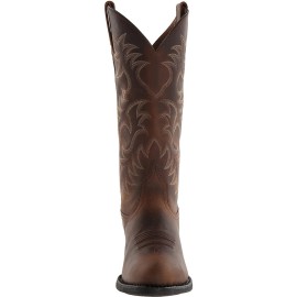 Men Classic Pointed Toe Comfy Wearable Mid-calf Cowboy Boots