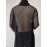 Mens Sheer Mesh See Through High Neck Long Sleeve T-Shirt