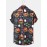 Mens Halloween Pattern Cartoon Printing Short Sleeve Shirt