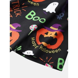 Mens Halloween Pattern Cartoon Printing Short Sleeve Shirt