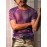 Men Shiny Shimmer Sheer Mesh See Through Short Sleeve T-Shirt
