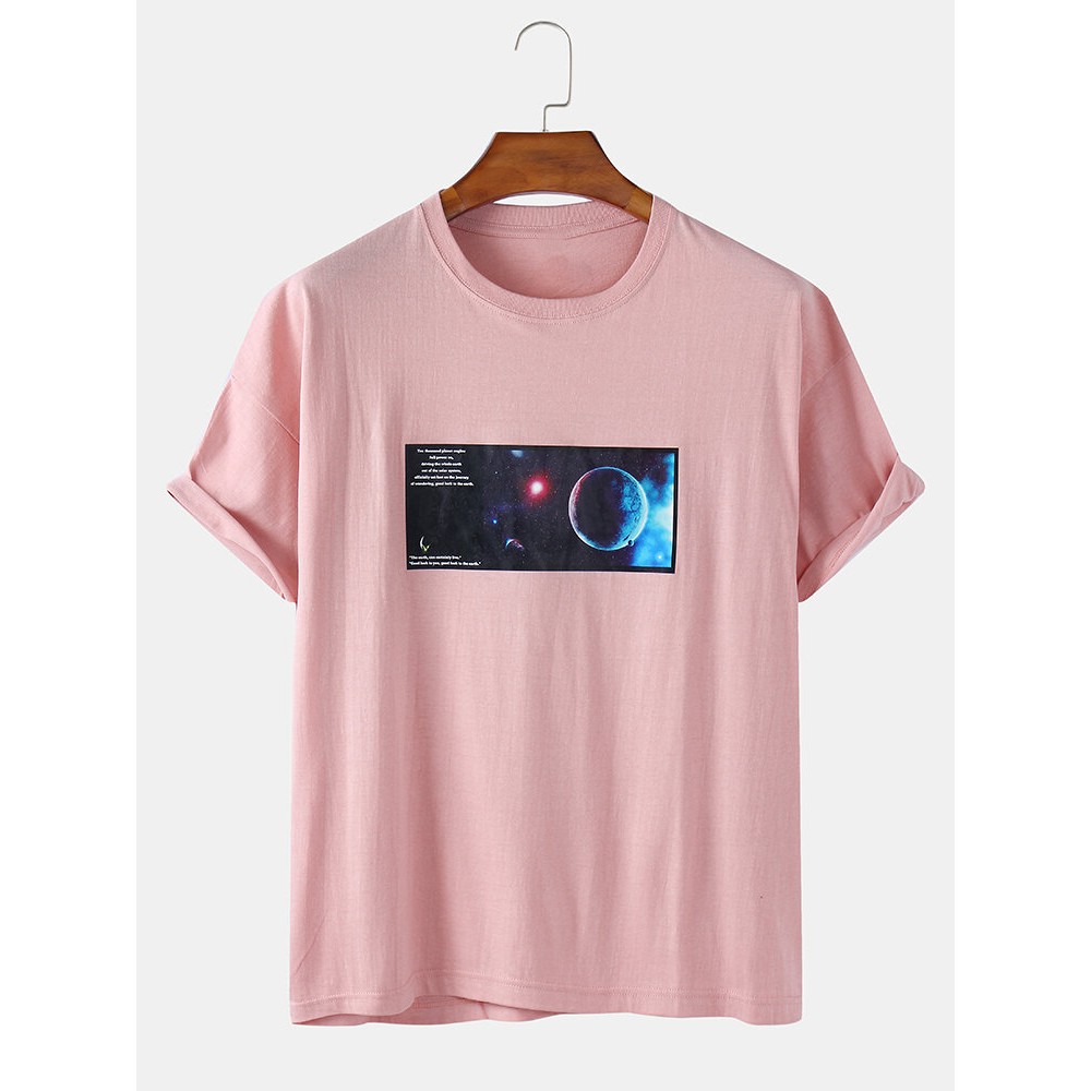 Mens License Space License Short Sleeve Casual T-Shirts