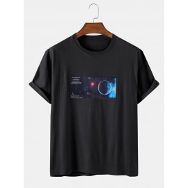 Mens License Space License Short Sleeve Casual T-Shirts