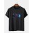 Mens License Space License Short Sleeve Casual T-Shirts