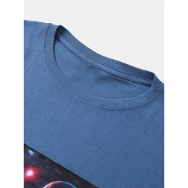 Mens License Space License Short Sleeve Casual T-Shirts