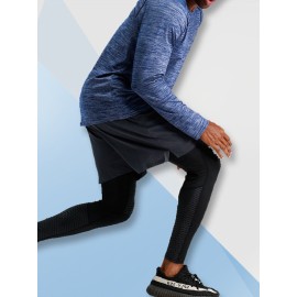 Men Plain High Elasticity Crew Neck Casual Long Sleeve Soft T-Shirts