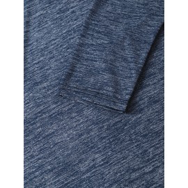 Men Plain High Elasticity Crew Neck Casual Long Sleeve Soft T-Shirts